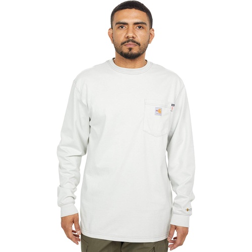 칼하트 Mens Carhartt Flame-Resistant Force Cotton Long Sleeve T-Shirt