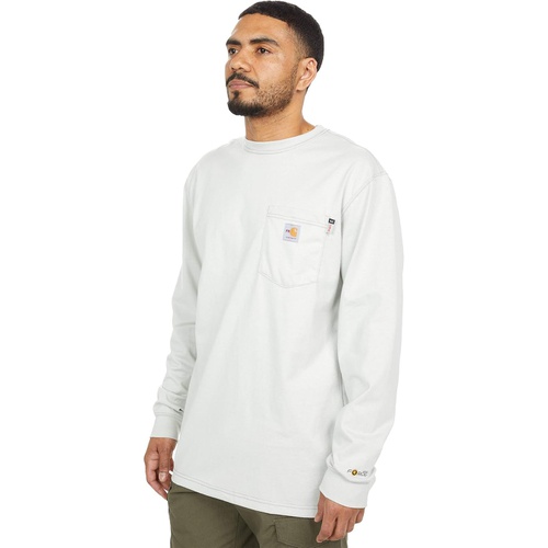 칼하트 Mens Carhartt Flame-Resistant Force Cotton Long Sleeve T-Shirt