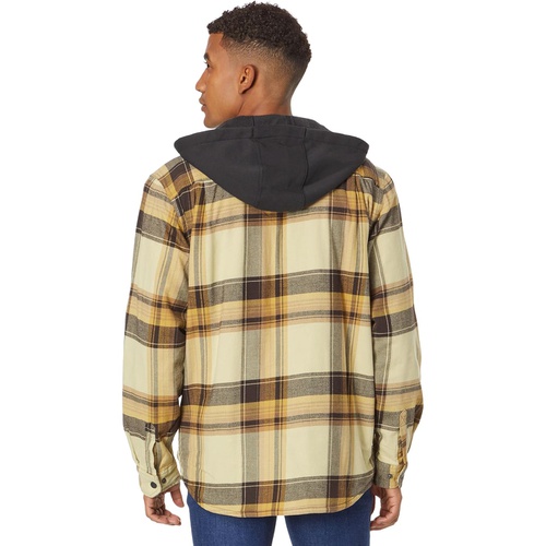 칼하트 Mens Carhartt Rugged Flex Relaxed Fit Flannel Fleece Lined Hooded Shirt Jacket