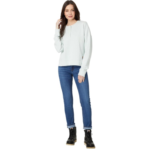 칼하트 Womens Carhartt Loose Fit Midweight French Terry Henley Sweatshirt
