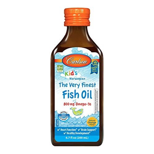  Carlson - Kids The Very Finest Fish Oil, 800 mg Omega-3s, Norwegian, Sustainably Sourced, Orange, 200 mL