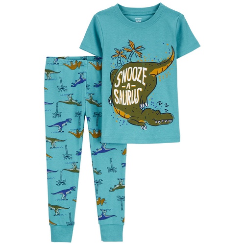 카터스 Toddler Boys 2 Piece Dinosaur 100% Snug Fit Cotton Pajamas
