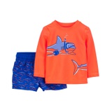 Baby Boys Two-Piece Shark Rashguard Swim Set