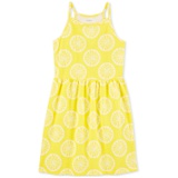 Little & Big Girls Lemon-Print Cotton Tank Dress