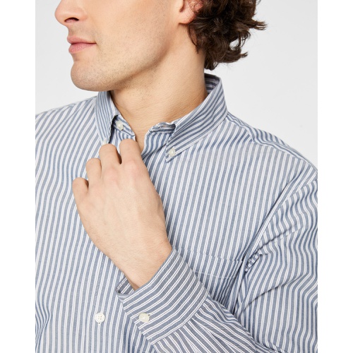 클럽모나코 Long Sleeve Banker Stripe Poplin Shirt