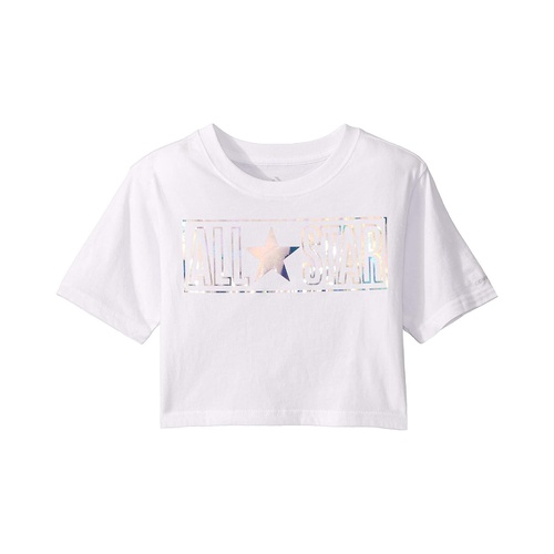 컨버스 Converse Kids Short Sleeve Iridescent All Star Logo Boxy Fit T-Shirt (Little Kids)