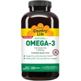 Country Life Omega-3 Fish Body Oils 1000 mg, 300-Count