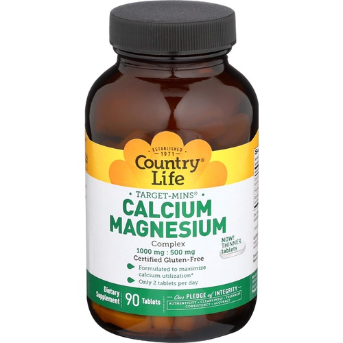  Country Life Target Mins Cal-mag Complex, 1,000 mg/500 mg Per 2 Tablets, 360-Count
