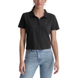 Womens Cropped Relaxed-Fit Polo