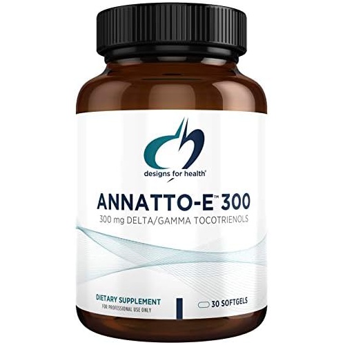  designs for health Annatto-E 300 mg Tocotrienols - DeltaGold Vitamin E Complex Supplement with Delta + Gamma Tocotrienols - Cardiovascular, Healthy Aging + Antioxidant Support - No