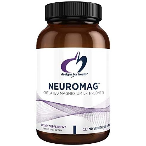  Designs for Health NeuroMag - Chelated Magnesium L-Threonate for Cognitive Support - Bioavailable Vegan Magnesium Supplements for Adults - Non-GMO + Gluten Free (90 Capsules)
