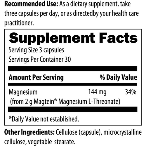  Designs for Health NeuroMag - Chelated Magnesium L-Threonate for Cognitive Support - Bioavailable Vegan Magnesium Supplements for Adults - Non-GMO + Gluten Free (90 Capsules)