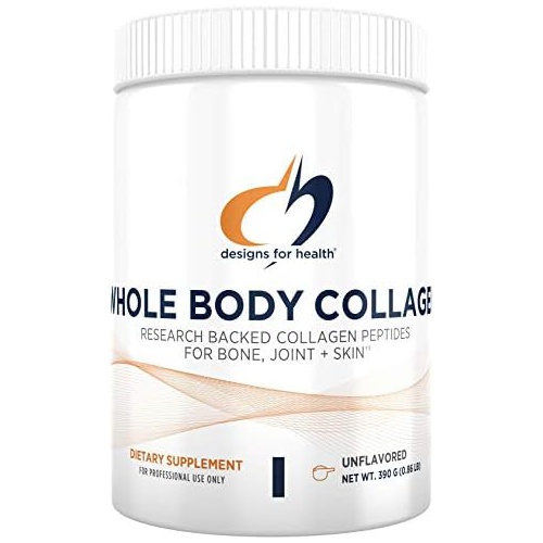  designs for health Whole Body Collagen Powder - Hydrolyzed Collagen Peptides Powder - Research-Backed Fortigel, Fortibone & Verisol Collagen for Skin, Joint + Bone Health, Unflavor