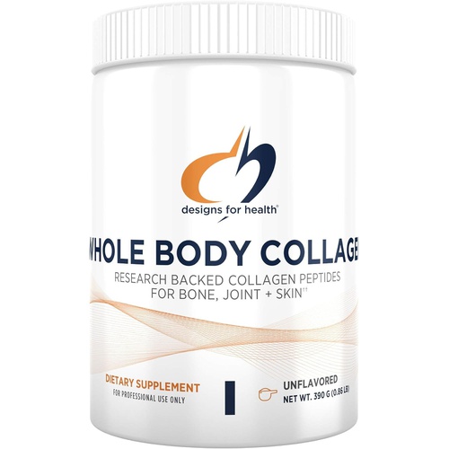  designs for health Whole Body Collagen Powder - Hydrolyzed Collagen Peptides Powder - Research-Backed Fortigel, Fortibone & Verisol Collagen for Skin, Joint + Bone Health, Unflavor