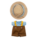 Disney nuiMOs Outfit ? Blue Shirt, Brown Pants with Suspenders and Fedora Hat