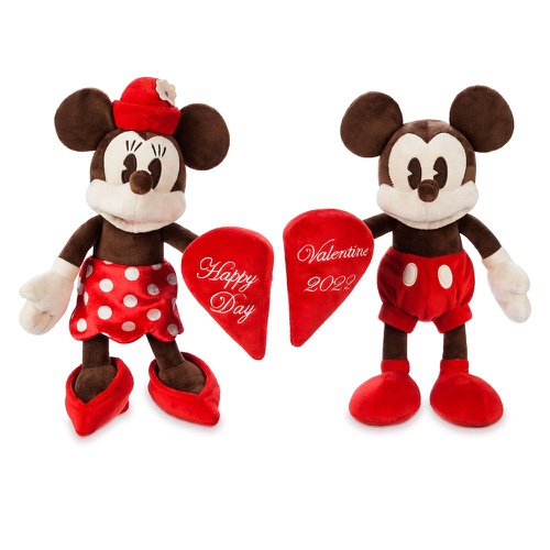 디즈니 Disney Mickey and Minnie Mouse Plush ? Valentines Day 2022 ? Small 8
