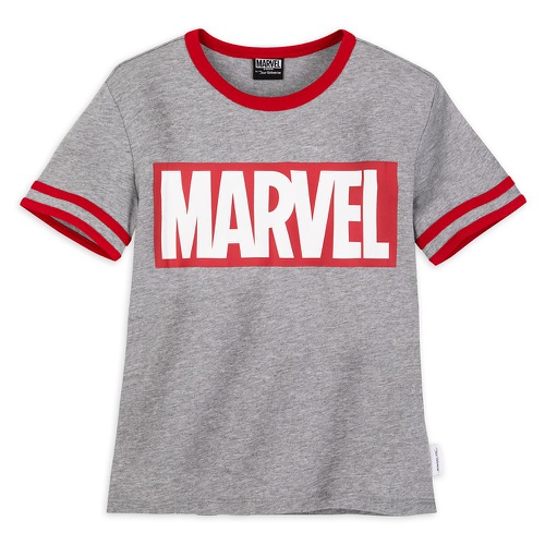 디즈니 Disney Marvel Logo Ringer T-Shirt for Girls by Our Universe