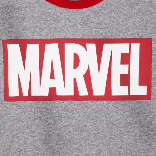 디즈니 Disney Marvel Logo Ringer T-Shirt for Girls by Our Universe