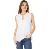 Dylan by True Grit Taylor Cotton Linen Shirt Tail Tank