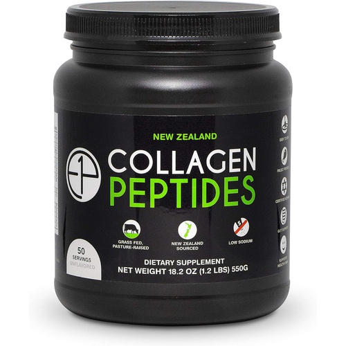  E1P New Zealand Hydrolyzed Collagen Peptides Powder (18.2oz) 50 Servings Unflavored Grass-Fed, Pasture-Raised, Non-GMO