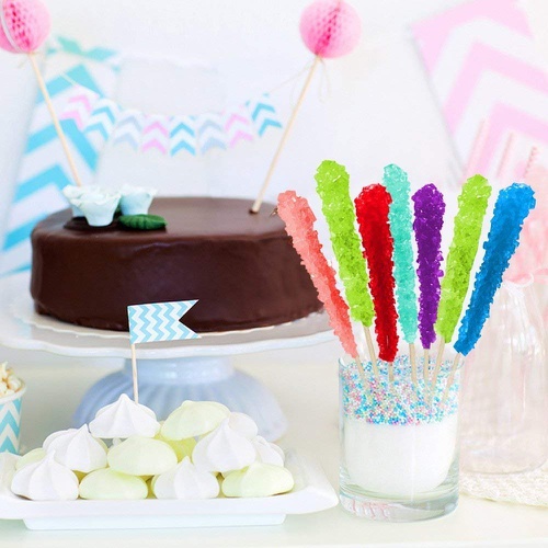  Extra Large Rock Candy Sticks - Candy Buffet - 36 Espeez Assorted Sticks - For Birthdays, Weddings, Receptions, Bridal and Baby Showers