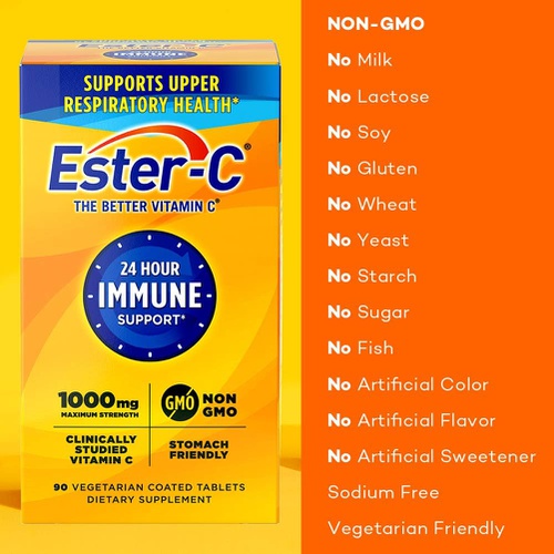  Ester-C Vitamin C, 1,000 mg, 90 Coated Tablets
