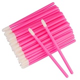 G2PLUS 100PCS Disposable Lip Brushes Lip Gloss Applicators Lipstick Gloss Wands Applicator Perfect Makeup Tool Kits (Rose)