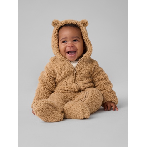 갭 Gap Baby Sherpa Hoodie One-Piece