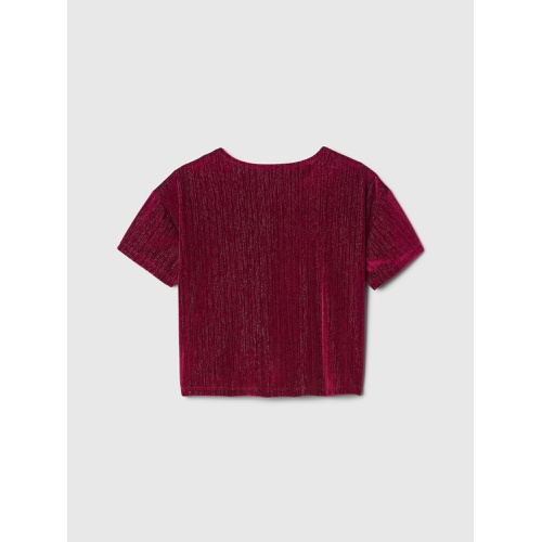 갭 Gap Kids Relaxed Velvet Twist-Hem Top