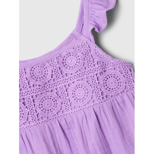 갭 Gap Kids Gauze Crochet Top
