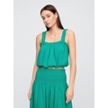 Gap Gauze Bubble Tank Top