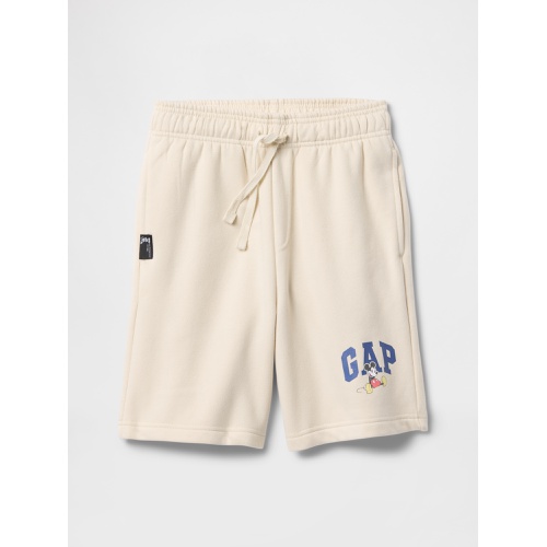 갭 GapKids × Disney Mickey Mouse Relaxed Logo Pull-On Shorts