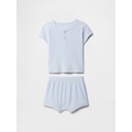 Gap Baby Ribbed Henley Two-Piece Outfit Set