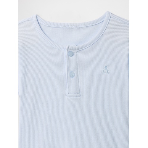 갭 Gap Baby Ribbed Henley Two-Piece Outfit Set
