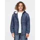 Gap Kids Cozy Denim Hooded Jacket