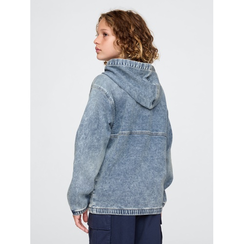 갭 Gap Kids UltraSoft Denim Hooded Jacket