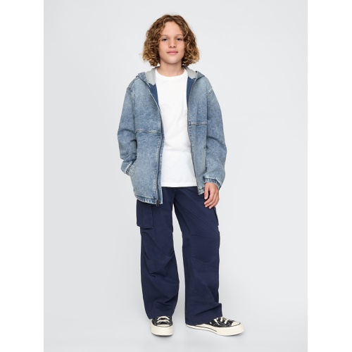 갭 Gap Kids UltraSoft Denim Hooded Jacket