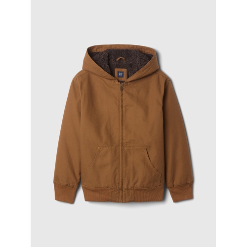 갭 Gap Kids Cozy Canvas Hooded Jacket