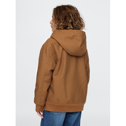 갭 Gap Kids Cozy Canvas Hooded Jacket