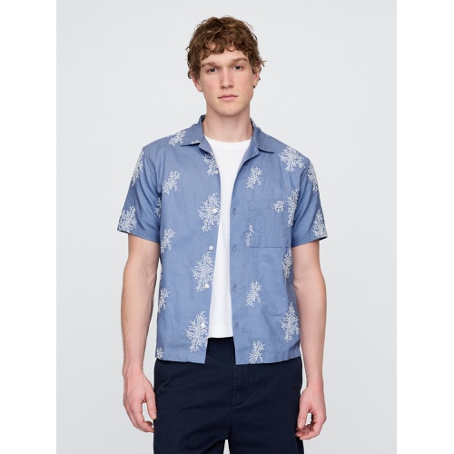 갭 Gap Linen-Cotton Shirt