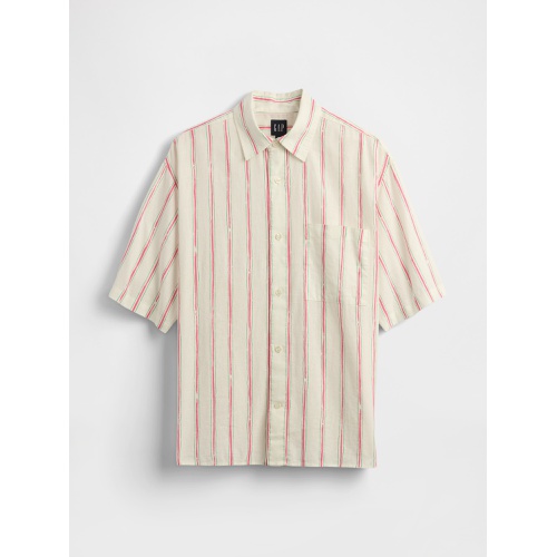 갭 Gap Linen-Cotton Shirt