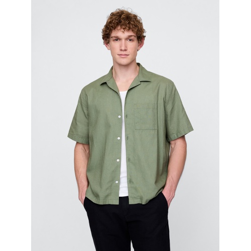 갭 Gap Linen-Cotton Shirt