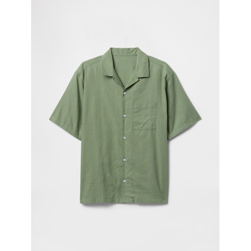 갭 Gap Linen-Cotton Shirt