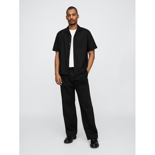 갭 Gap Linen-Cotton Shirt