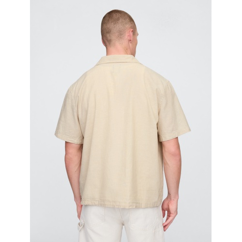 갭 Gap Linen-Cotton Shirt