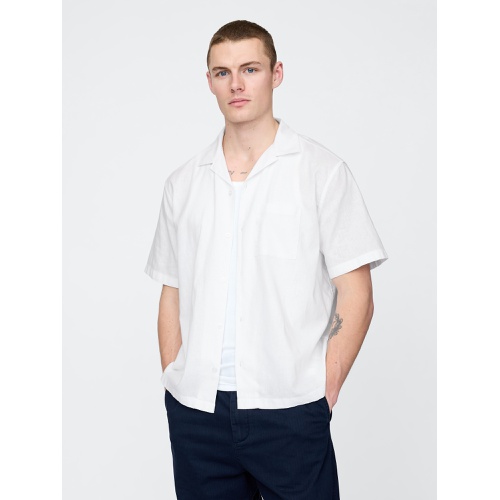 갭 Gap Linen-Cotton Shirt