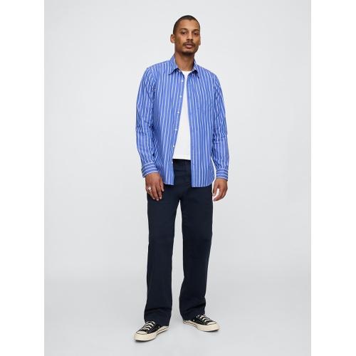 갭 Gap Organic Cotton Poplin Classic Shirt