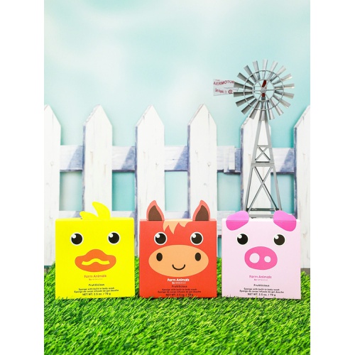 갭 Gap Spongelle Foaming Sponge Farm Animals Body Wash Infused Buffers Assorted Pack of 3