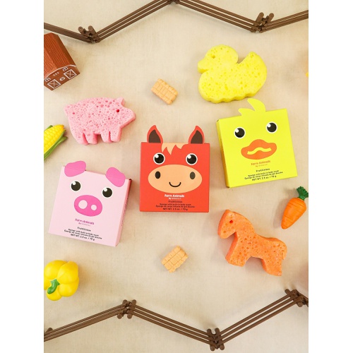 갭 Gap Spongelle Foaming Sponge Farm Animals Body Wash Infused Buffer
