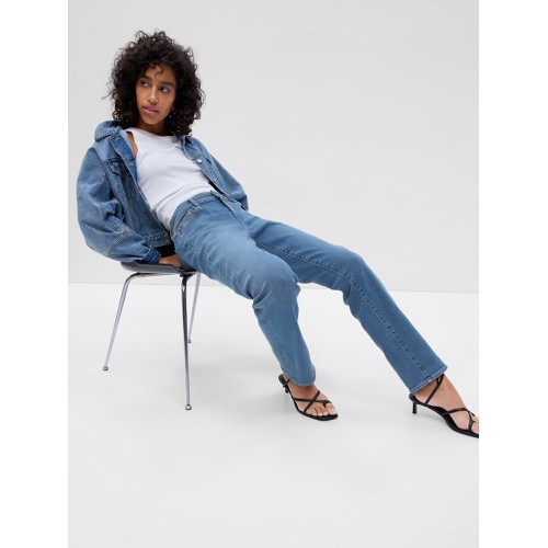 갭 Mid Rise Classic Straight Jeans